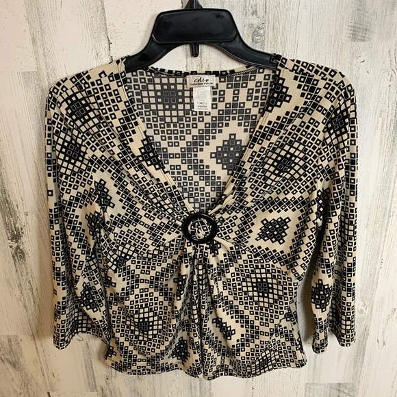 Geometric print Creative Design Works shirt. - Picture 1 of 3